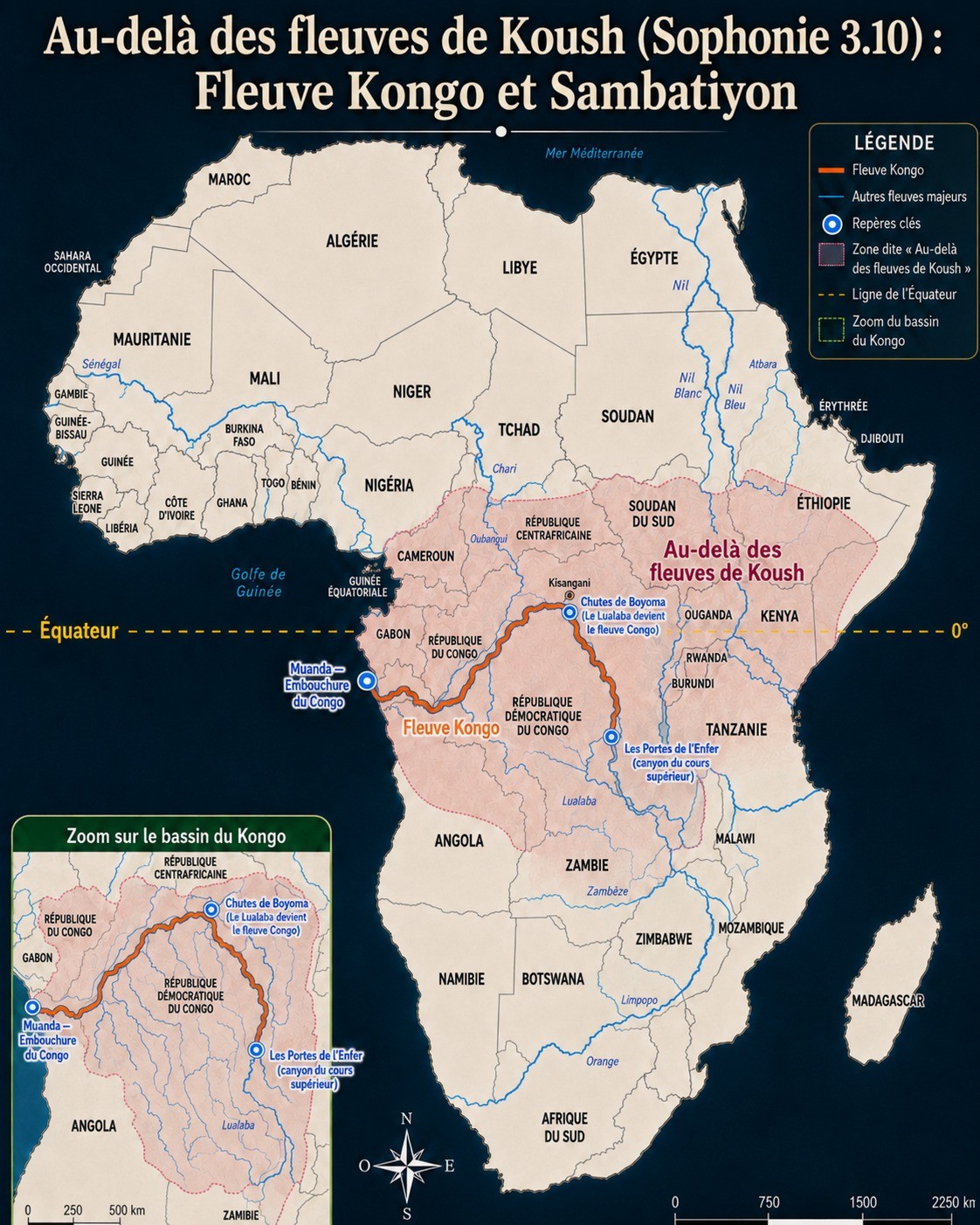 Carte du fleuve Kongo et du Sambatiyon